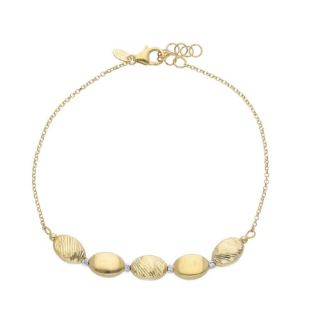 Bracciale Ovali Oro Giallo e Oro Bianco 18 kt