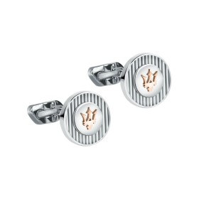 Gemelli Maserati Acciaio Rosé e Argento Tondi JM121ATK14