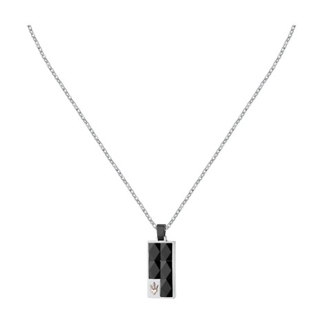 Collana Maserati Acciaio Ceramica Nera JM423ATZ27