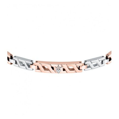 Bracciale Maserati Iconic Acciaio Rosé e Argento  JM124AVD37