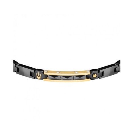 Bracciale Maserati Acciaio Ceramica Nera JM224ATZ36