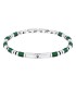 Bracciale Maserati Iconic Acciaio ed Elementi Verdi JM334AVD48