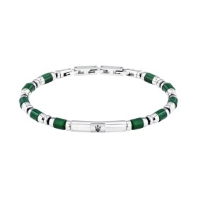 Bracciale Maserati Iconic Acciaio ed Elementi Verdi JM334AVD48