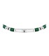 Bracciale Maserati Iconic Acciaio ed Elementi Verdi JM334AVD48