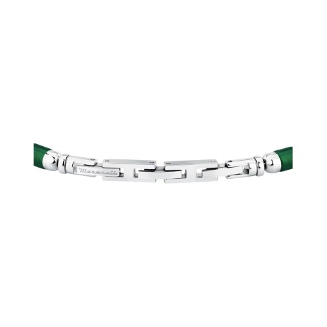 Bracciale Maserati Iconic Acciaio ed Elementi Verdi JM334AVD48