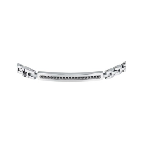 Bracciale Maserati Iconic Acciaio e Zirconi Neri JM224AVD41