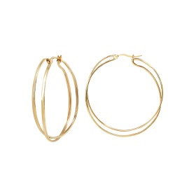 Orecchini Cerchio Breil Acciaio Dorato Doppio Filo TJ3676