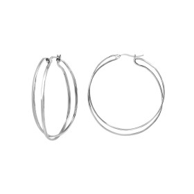 Orecchini Cerchio Breil Acciaio Doppio Filo TJ3675