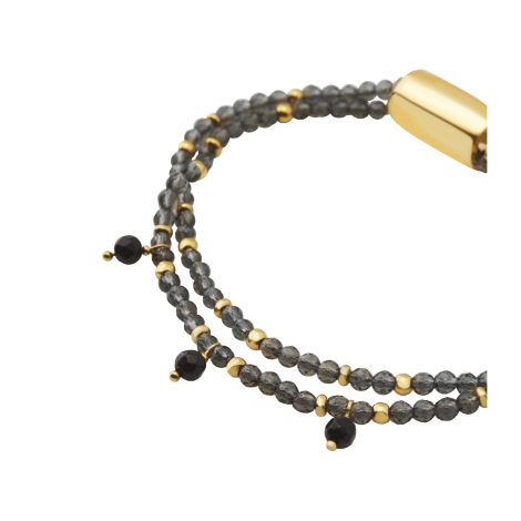 Bracciale Breil Magnetica Doppio Filo Di Agata Nera TJ3684