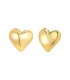 Orecchini Lobo Breil Cuore Acciaio Dorato TJ3692