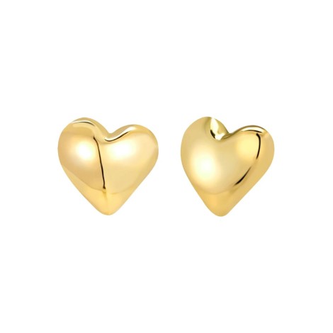 Orecchini Lobo Breil Cuore Acciaio Dorato TJ3692
