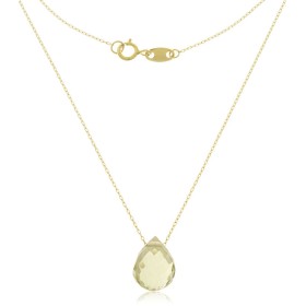 Collana Goccia Oro Giallo 9kt Prasiolite 9GAG53026