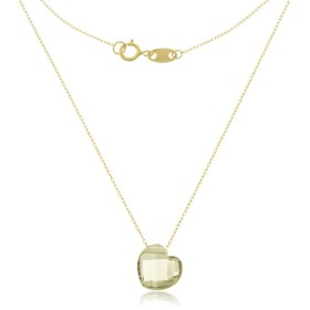 Collana Cuore Oro Giallo 9kt Prasiolite 9V/9GAG53118