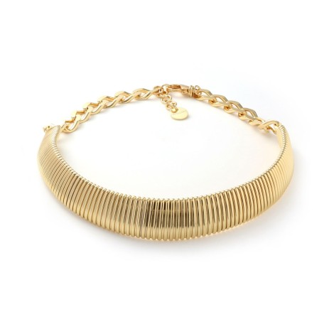 Collana Unoaerre Tubogas Bronzo Dorato
