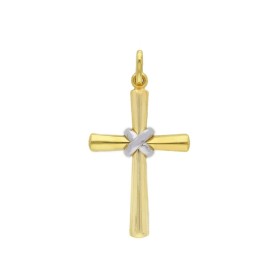 Ciondolo Croce Due Ori 9Kt