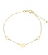 Bracciale Tre Cuori Oro Giallo 9k