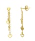 Orecchini Pendente Tre Fili Cuore Oro Giallo 9kt