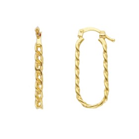 Orecchini Ovali Catena Oro Giallo 9kt