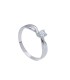 Anello Solitario Oro Bianco 9kt Zircone