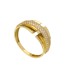 Anello Oro Giallo 9kt Fascia Pavè