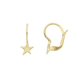 Orecchini Pendente Stella Oro Giallo 9kt