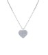 Collana Cuore Oro Bianco 9Kt Zirconi