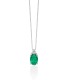 Collana Miluna Oro Bianco 18kt Smeraldo e Diamanti CLD4437