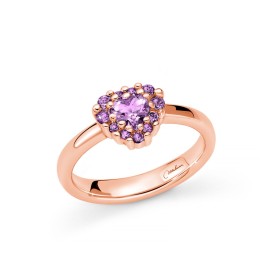 Anello Miluna Cuore Argento Rosé E Ametista LID3861