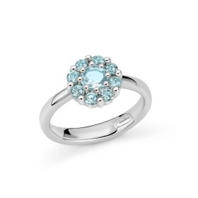 Anello Miluna Fiore Argento E Topazio LID3850