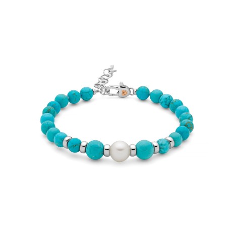 Bracciale Miluna Argento e Aulite Turchese PBR3536