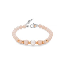 Bracciale Miluna Argento e Giada Rosa PBR3556
