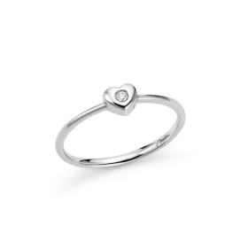 Anello Miluna Cuore Oro Bianco 9kt Diamanti LID3678-002X