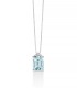 Collana Miluna Acquamarina Ottagonale e Diamanti CLD4724