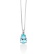 Collana Miluna Oro Bianco 9kt Topazio Azzurro CLD4695X