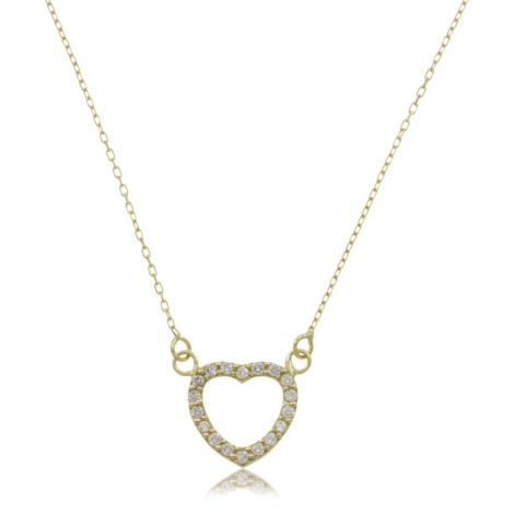 Collana Cuore Oro Giallo 9kt Zirconi 9V/9GAG50662