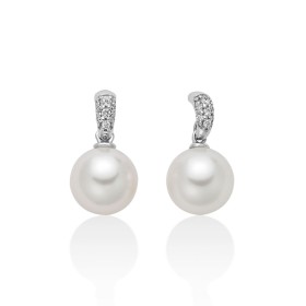Orecchini Miluna Oro Bianco 18kt e Perle PER2696