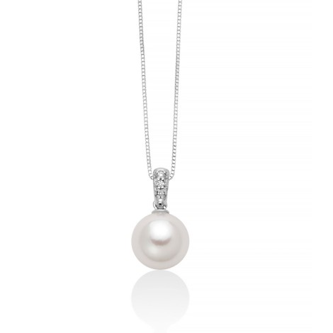 Collana Perla Miluna Oro Bianco 18kt PCL6466