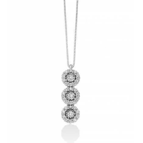Collana Trilogy Miluna Oro Bianco 18kt e Diamanti CLD4478