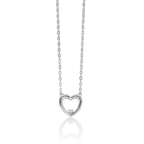 Collana Cuore Miluna Oro Bianco 18kt e Diamanti CLD4558