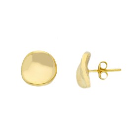 Orecchini Lobo Bottone Oro Giallo 18kt