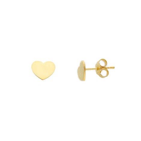 Orecchini Lobo Cuore Oro Giallo 18kt