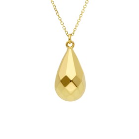 Collana Goccia Sfaccettata Oro Giallo 18kt