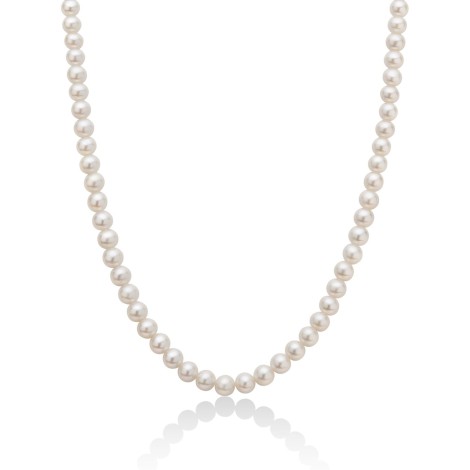 Collana Miluna Oro Bianco 18kt e Filo Di Perle PCL6576