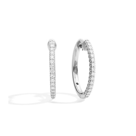Orecchini Recarlo Anniversary Glam Cerchio Oro Bianco Diamanti E01CE016/G