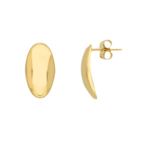 Orecchini Lobo Ovali Oro Giallo 18kt