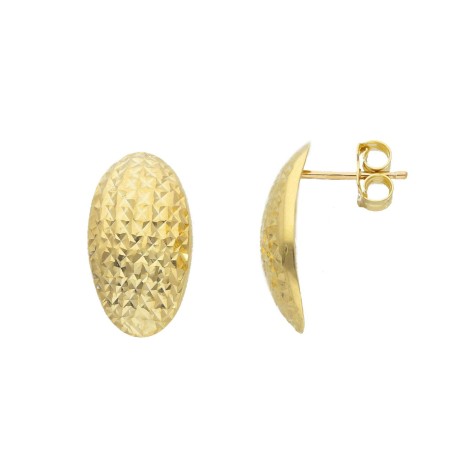 Orecchini Ovali Oro Giallo 18 kt
