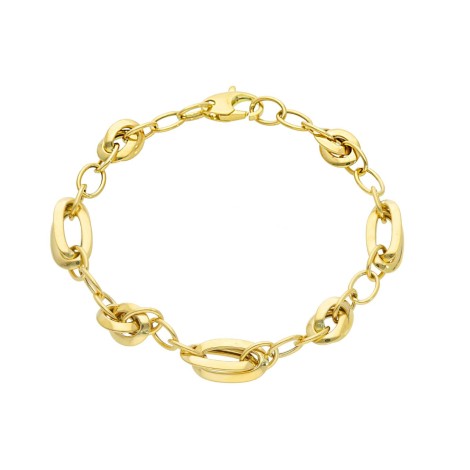 Bracciale Ovali Alternati Oro Giallo 18 kt