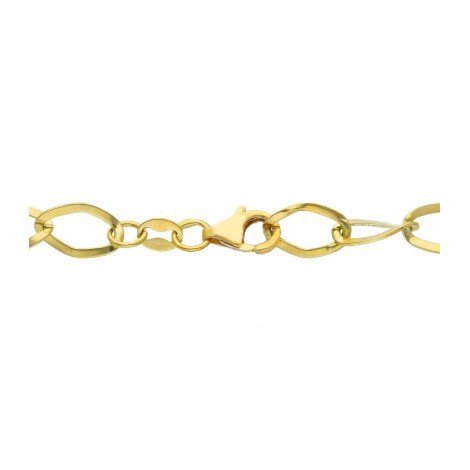 Collana Ovali Intrecciati Tre Ori 18kt