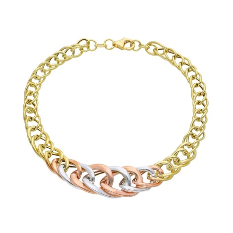 Bracciale Maglia Tre Ori 18 kt