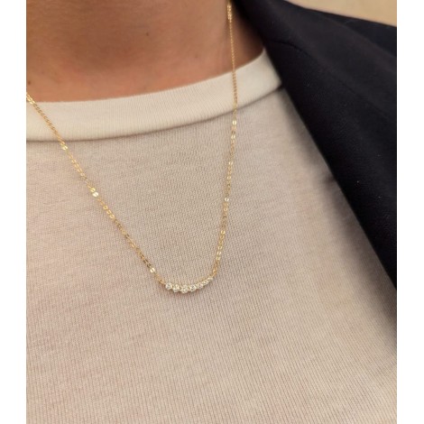 Collana Centrale Oro Giallo 9kt con Zirconi
